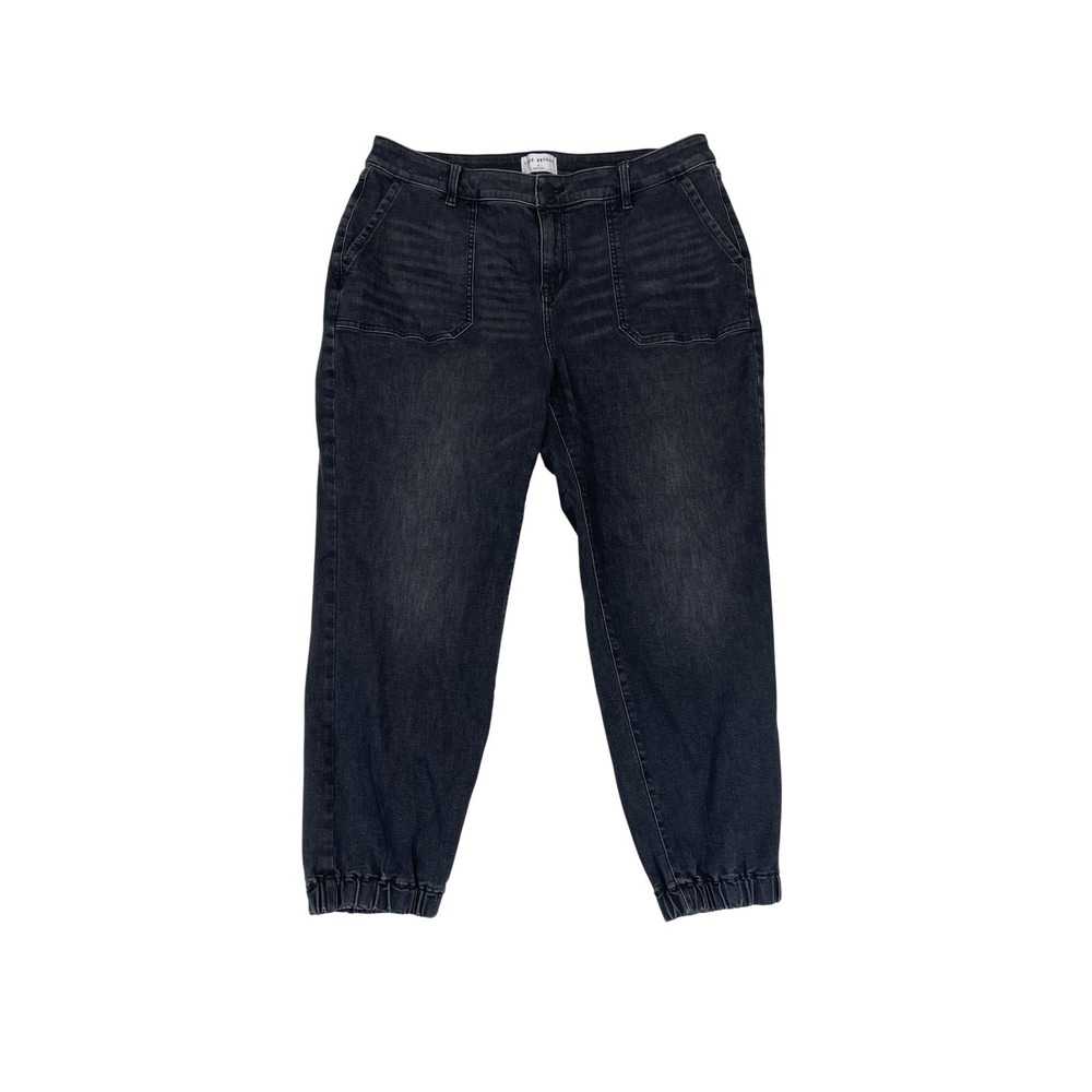 Lane Bryant Pants Womens 18 Black Denim High Rise Elastic Hem Casual Stretch